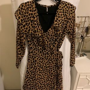 Free People Frenchie Wrap Mini Dress